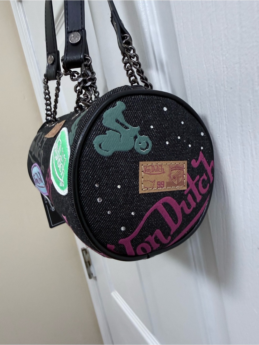 NWT Von Dutch Barrel Bag in Dark Denim MSRP $149 - Picture 3 of 5